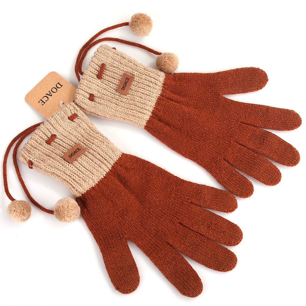 DOACE Lady Knitted gloves Cute Winter Gloves