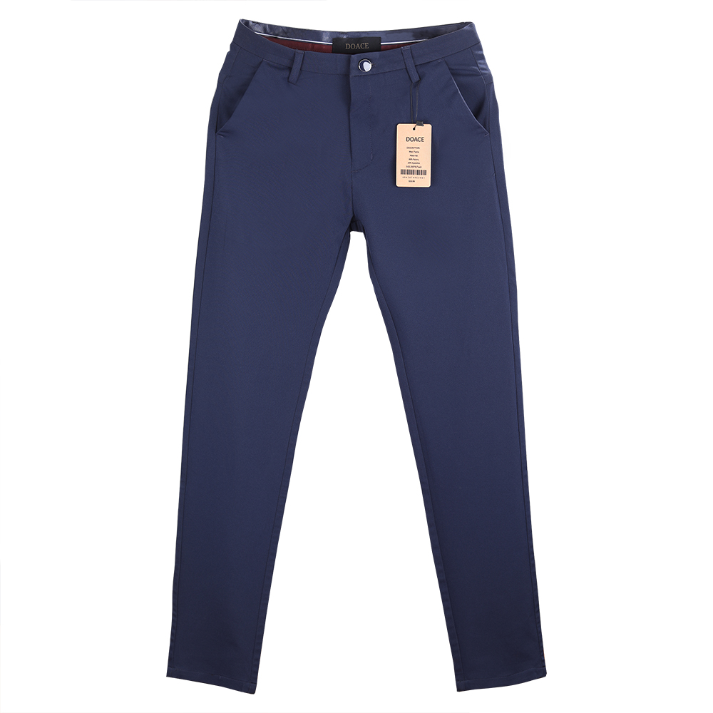 DOACE MEN'S PANTS-FIT WRINKLE-RESISTANT PLEATED TROUSERS