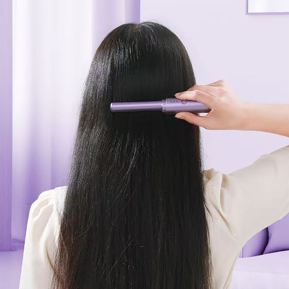 EMAY PLUS Wireless Straight Hair Comb, Negative Ion Hair Care, Small and Convenient Rechargeable Electric Comb