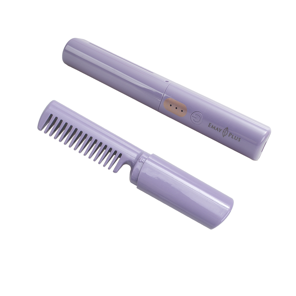 EMAY PLUS Wireless Straight Hair Comb, Negative Ion Hair Care, Small and Convenient Rechargeable Electric Comb