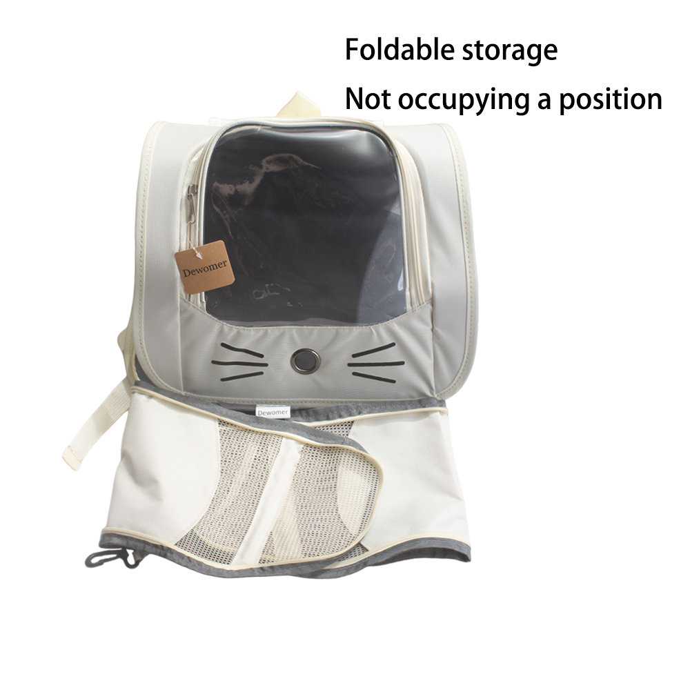 Dewomer Pet Backpack, Outdoor Cat Backpack, Zipper Foldable Handbag, Comfortable and Breathable