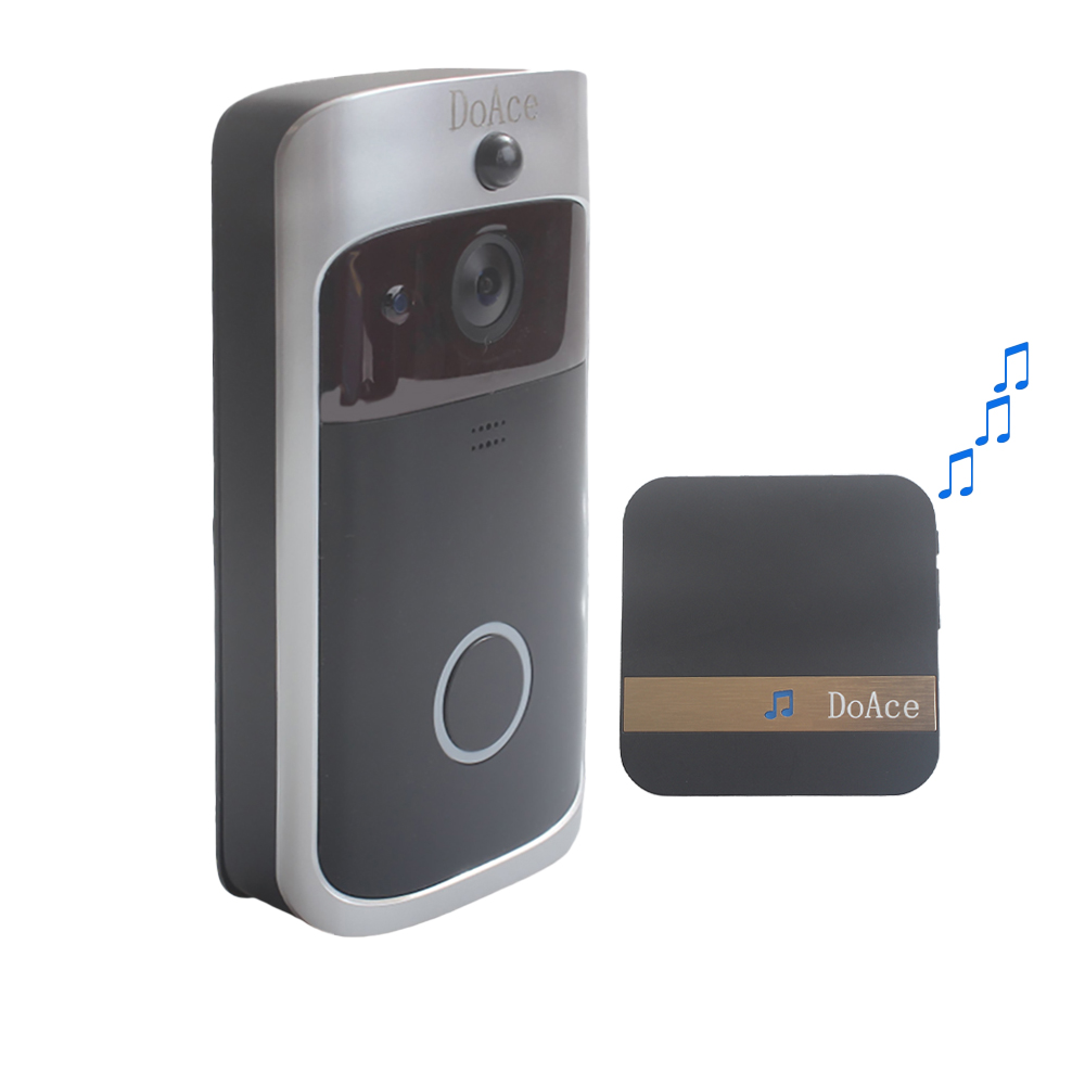 D0Ace Electric doorbell, WiFi wireless doorbell, visual remote intercom doorbell, home use doorbell