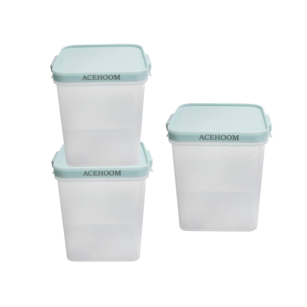 ACEHOOM Household or Kitchen Container 800ml Square Refrigerator Storage Box Snack Jar Grain Jar