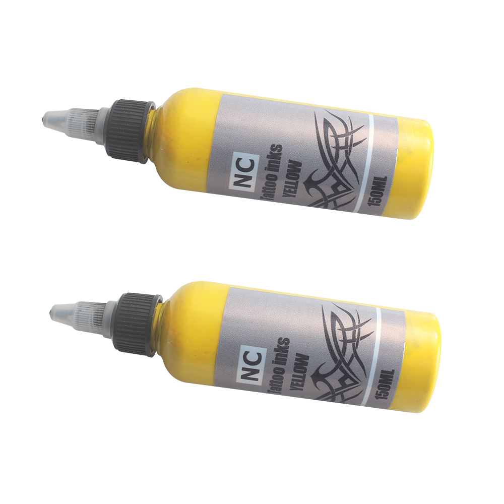 NC Tattoo Ink, Rich Hue, Quick Healing, Acrylic-Free, Water Based Tattoo Ink (Yellow, 150ml)