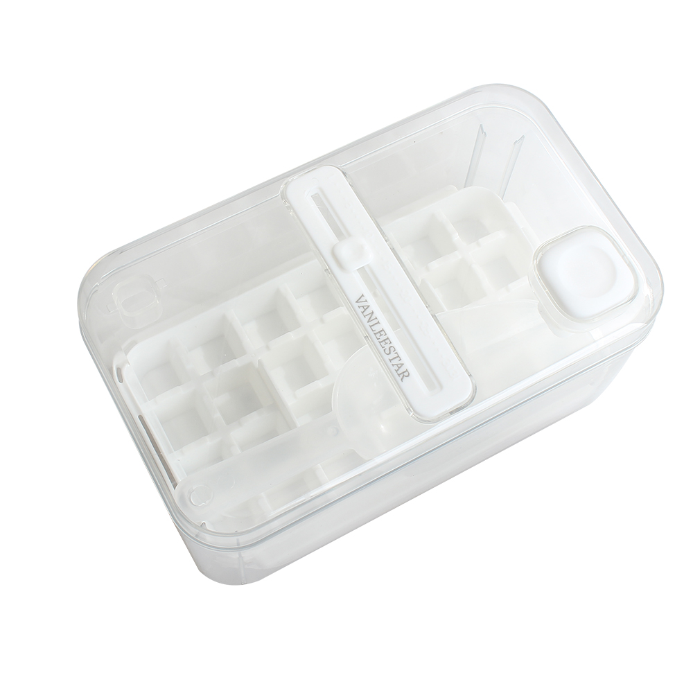 VANLEESTAR Ice Boxes,28 Compartments Homemade Ice Box Mold for Household Food Grade Ice Making Box