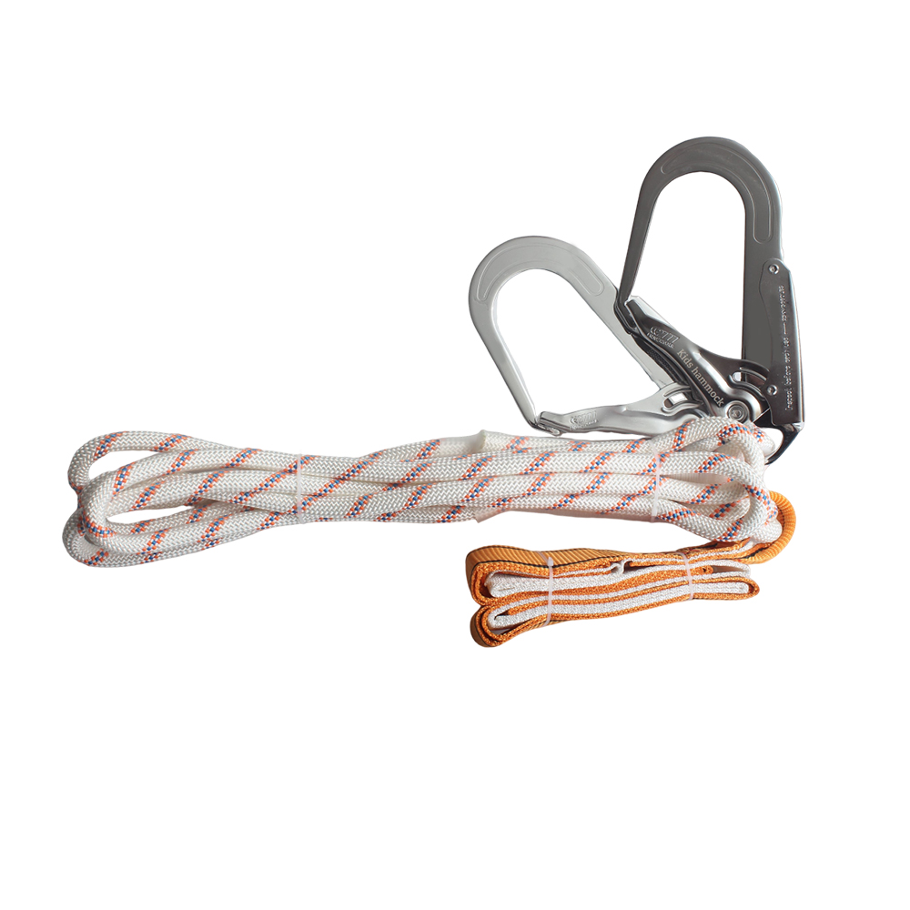 Kids hammock Rope double hook connection shock-absorbing safety rope safety belt five point buffer back rope