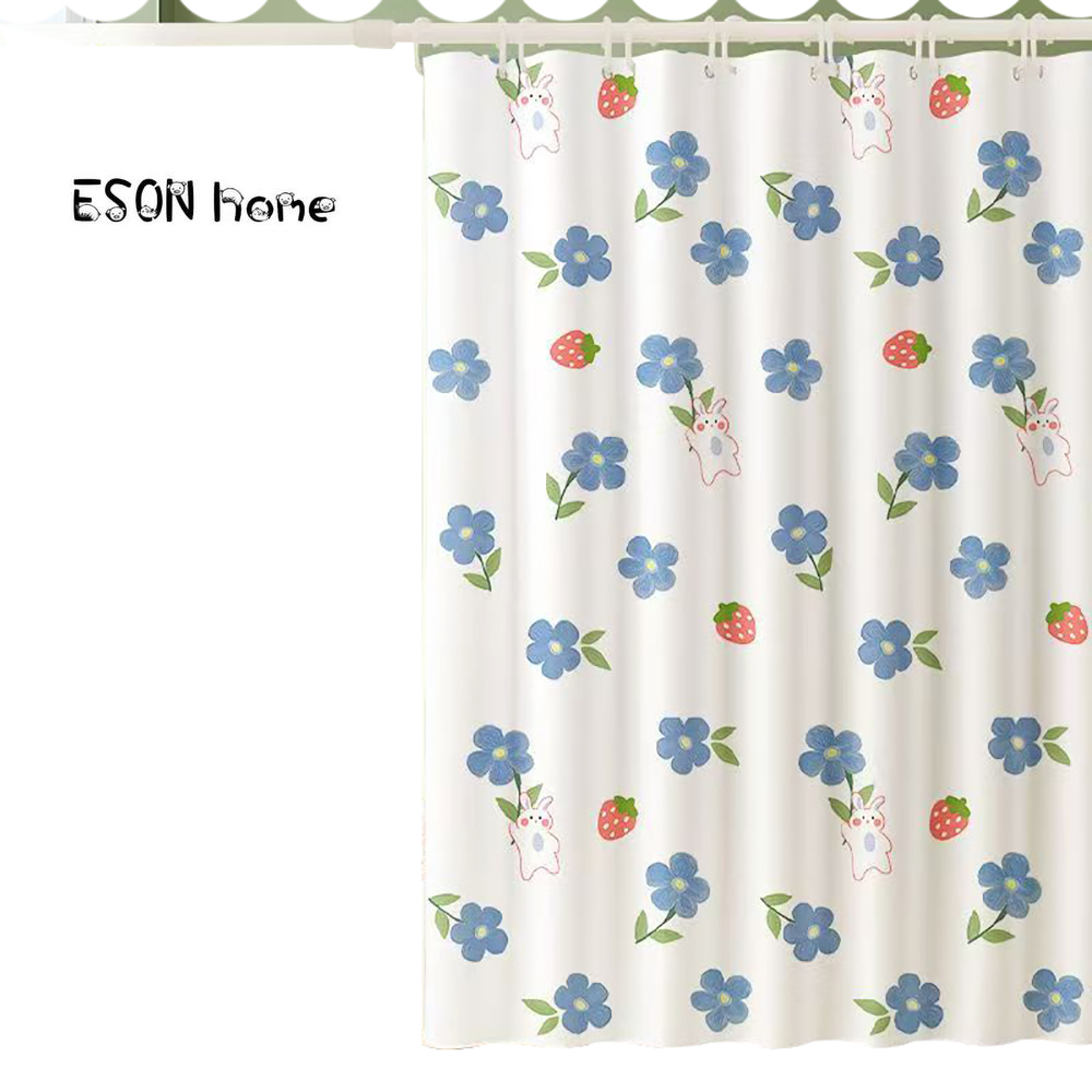 ESON HOME New type of blackout curtain with no drilling installation and telescopic pole sunshade partition curtain