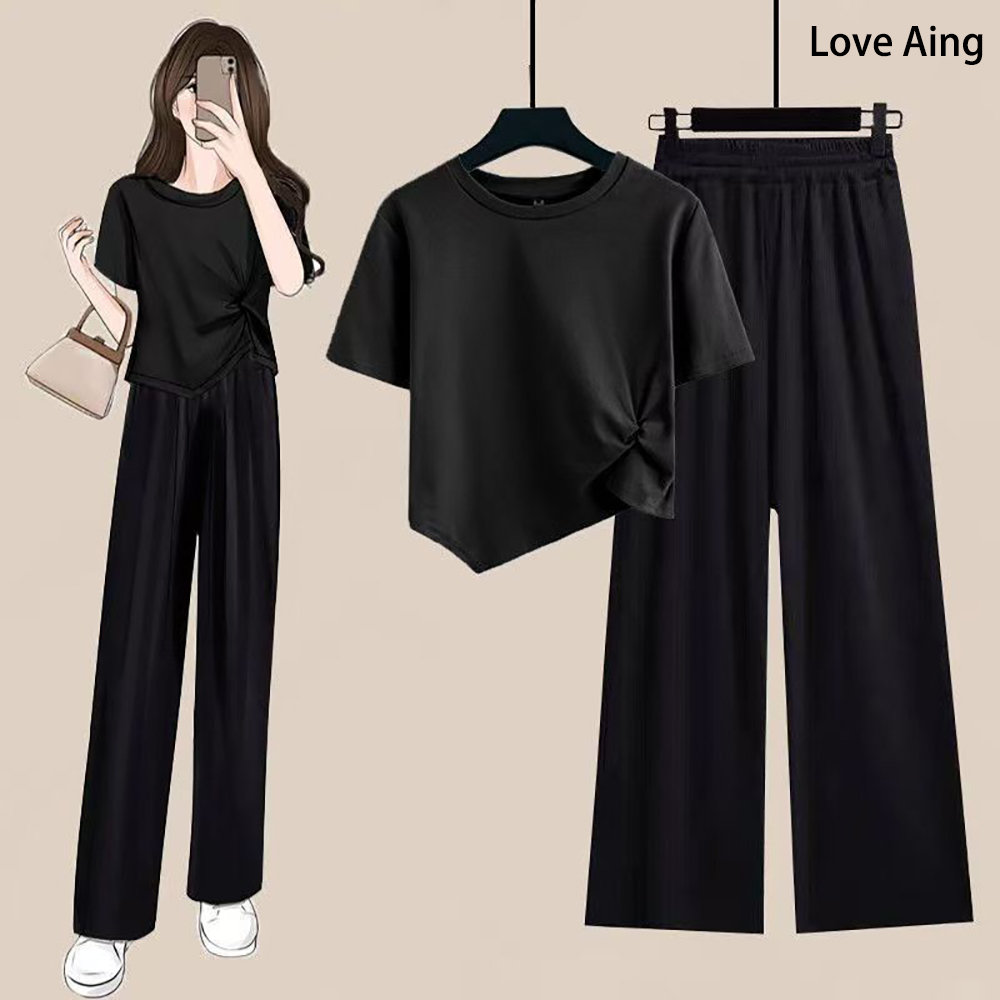 Love Aing Pantsuits,Women's Casual Style,Ice Silk Fabric,Lightweight and Comfortable Set