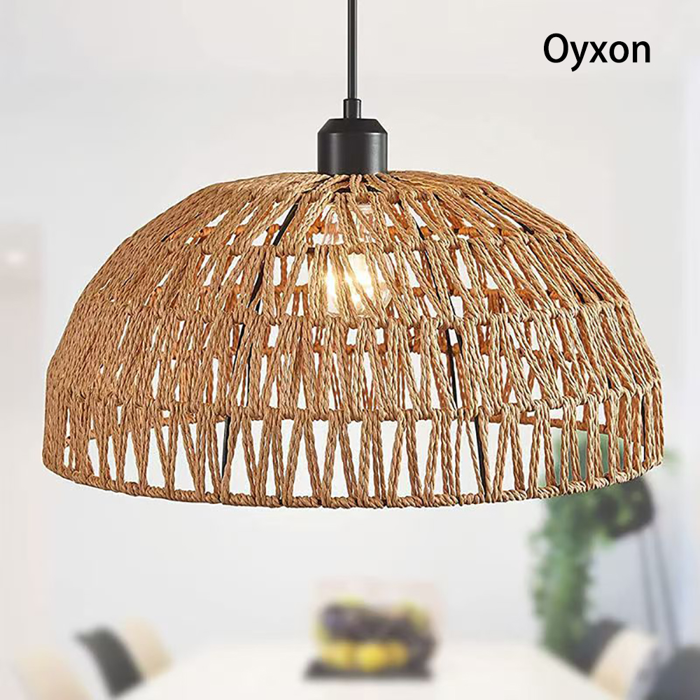 Oyxon Rattan Floor Lamp with Shelves, Farmhouse Tall Floor Lamp with ON/Off Foot Switch, Rustic Standing Lamp with Rattan Shades(Rattan+Black)