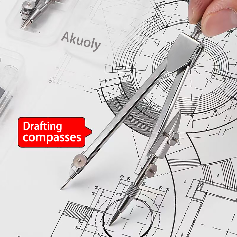 Akuoly Drafting compasses for Students' Specialized Drawing Ruler Drawing Tool