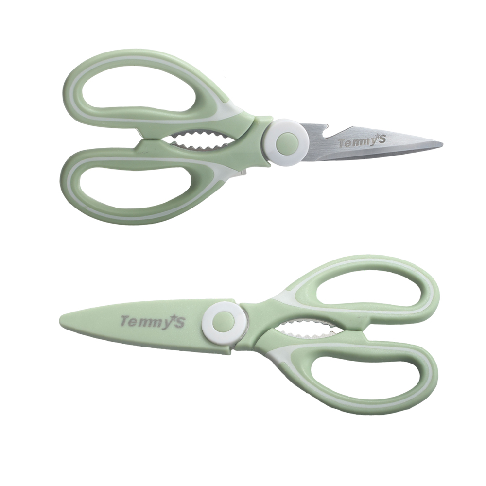 TEMMYS Scissors Scissors, household stainless steel kitchen scissors, sharp and rust proof bone scissors