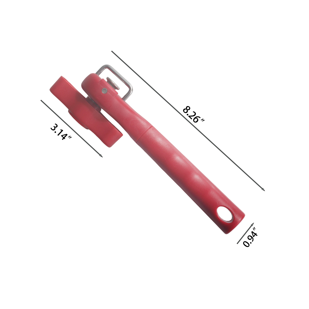 TEMMYS Manual Can Opener with Sharp Blade,Handheld Openers with Big Effort-Saving Knob for Kitchen Restaurant Camping(Red)