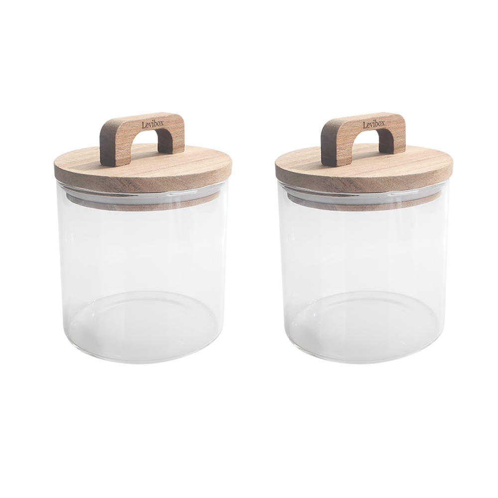 ‌Levibox Kitchen Containers Glass Jar with Lid Sealed Jar Food Grade Transparent Tea Jar Grain Jar