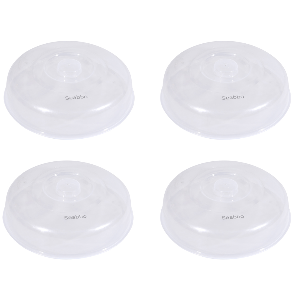 Seabbo Plastic lids,Dustproof Plastic Food Grade Materials Oil-proof Dish Lid for Home 4pcs.