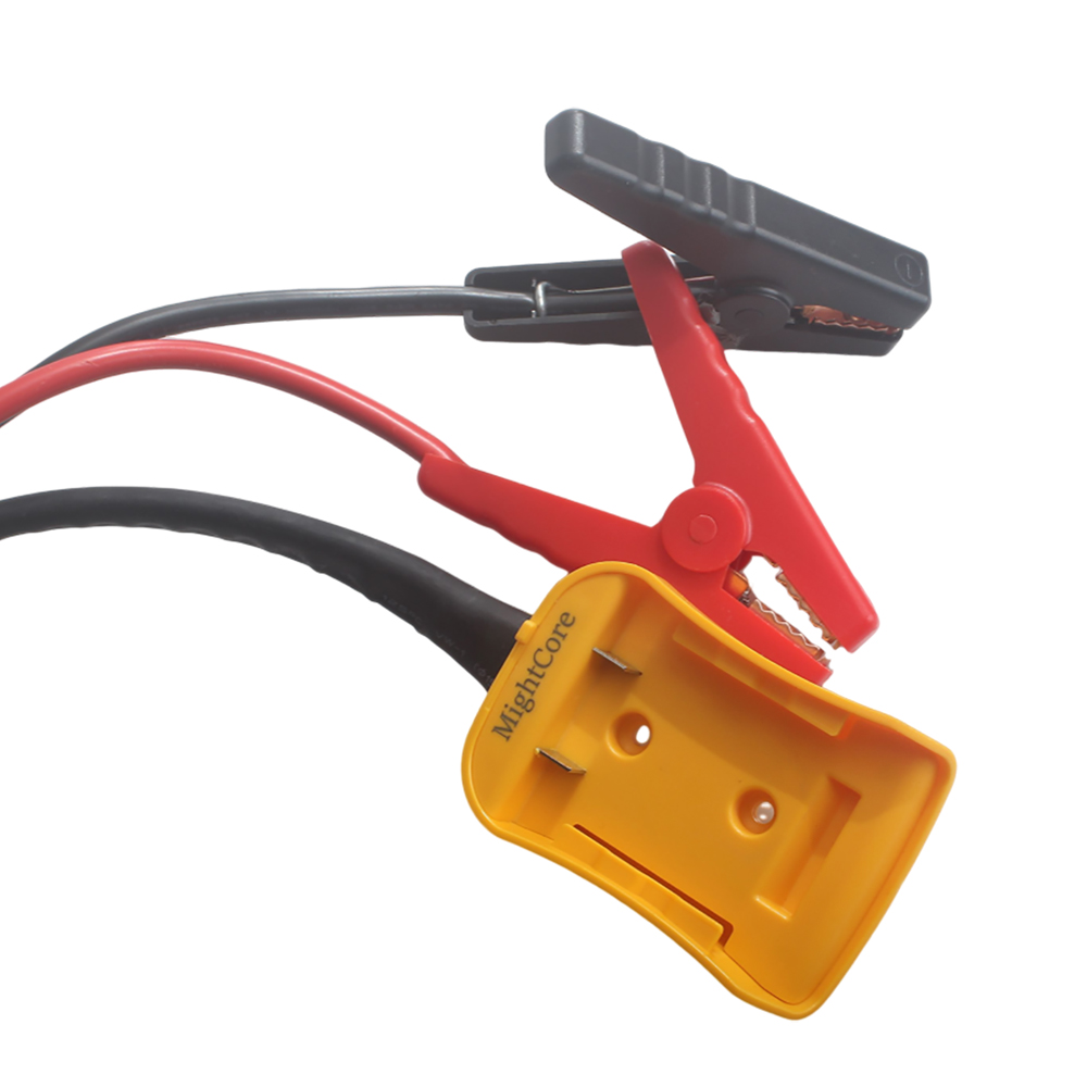 MightCore Jumper cables emergency starting power supply, dedicated battery clamp, live wire, thick cable