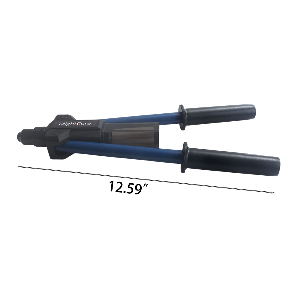 MightCore Hand-Operated Riveting Tools,Manual Fouble Handle Pull Gun with 3/32" 1/8" 5/32" 3/16" 1/4" Rivets