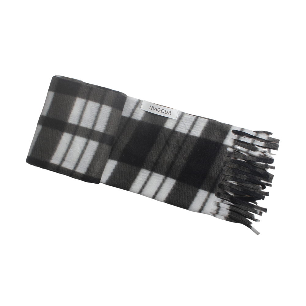 NVIGOUR Scarf Imitation Cashmere Casual Fringe Scarf,Lightweight Plaid Scarf