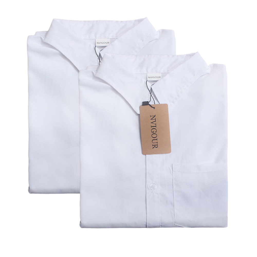 NVIGOUR White Short Sleeved Women's Shirt Thin Professional Workwear Shirt