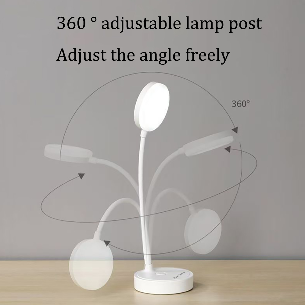 Felviota LED desk lamp for learning, rechargeable plug-in, student dormitory bedroom, bedside lamp, desk, eye protection small desk lamp