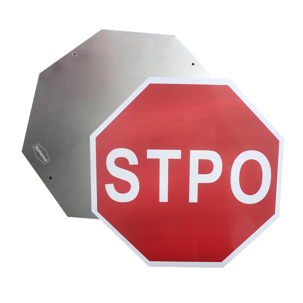 Acmerosi Road Stop Sign,12 x 12 Inches Octagon Street Slow Warning Reflective Signs,UV Protected and Weatherproof