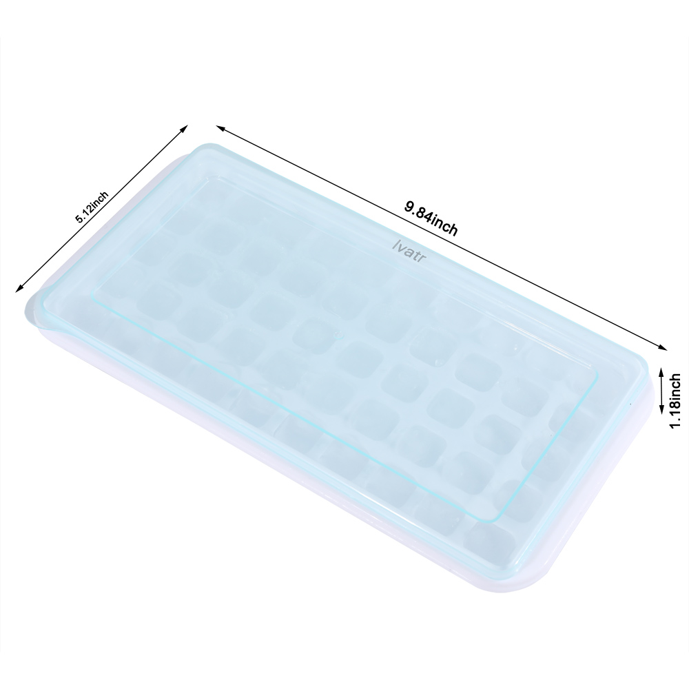 lvatr 50 Grid Ice cube mould With Lid, Kitchen Square Shape Ice Cube Food Tray.