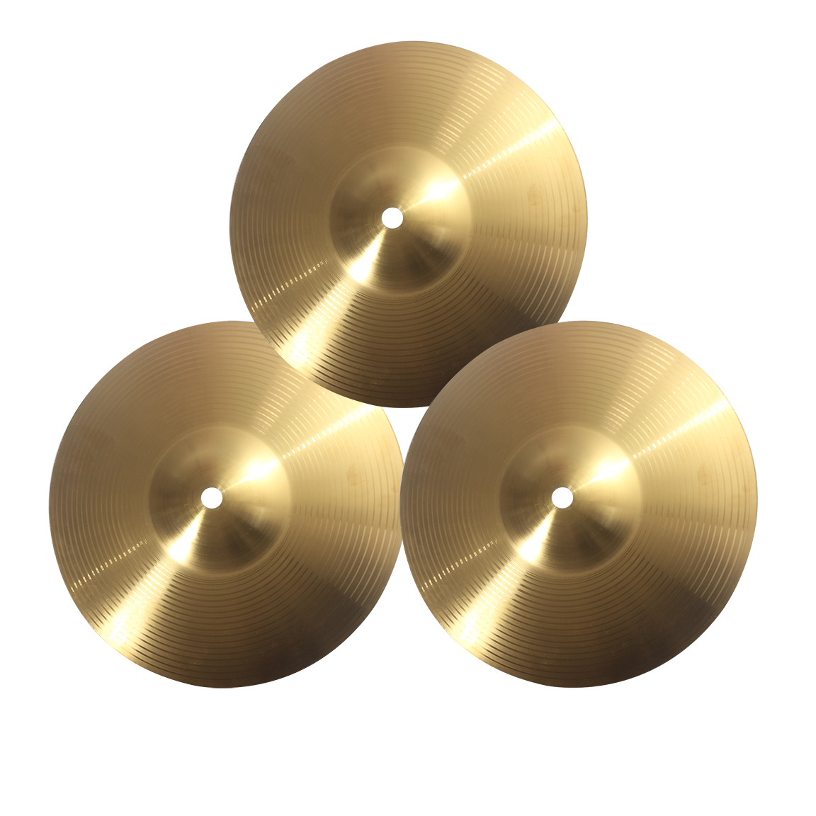 Canary Ocarina Drum Cymbal, 10 Inch Crash Cymbal Brass Crash Cymbal Musical Instrument Accessory for Drum Set,2PCS