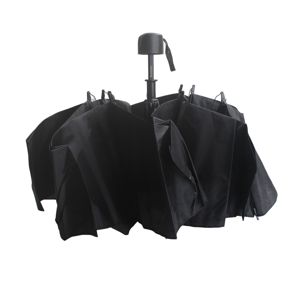 HOMLYNN Simple, lightweight, foldable, and sturdy, suitable for both sunny and rainy days. Black rubber sunshade umbrella