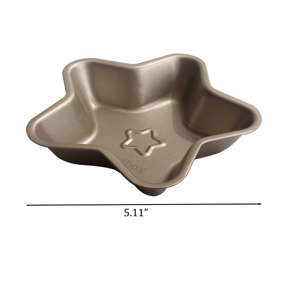 ‌Levibox Cooking Molds, Stainless Steel Non-sticky Cake Baking Mold,Round Star Shape Baking Molds for Tarts,Cakes,Pies