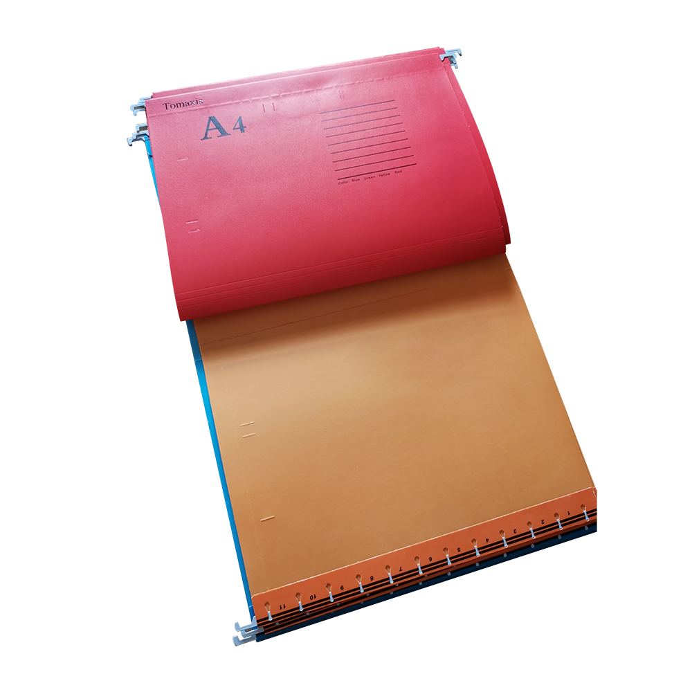 Tomaxis Stationery folder A4 hanging clip office storage hanging folder durable color folder