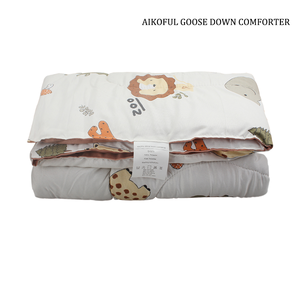 AIKOFUL GOOSE DOWN COMFORTER Quilt Warm Thick Fiber Double Single Quilt Four Seasons Air Conditioning Home Furnishings