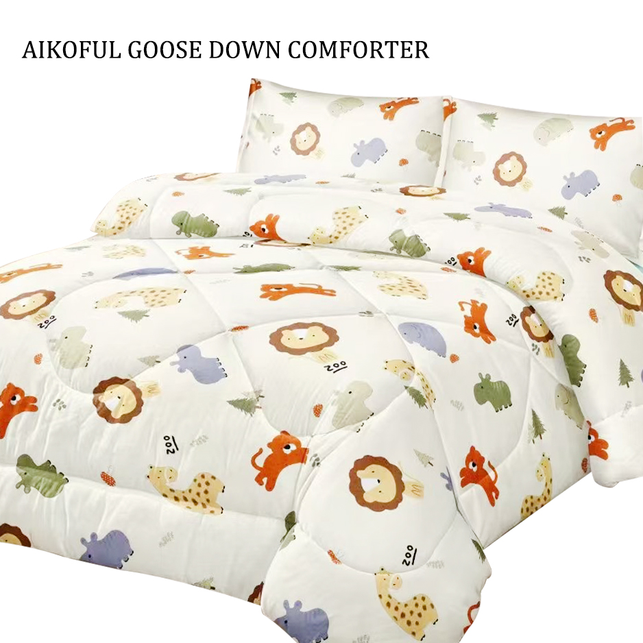 AIKOFUL GOOSE DOWN COMFORTER Quilts,High Quality Durable Bed Insert Quilts Breathable Quilted with Polyester Fill Luxury All Season Style for Home Hotel No pillowcase