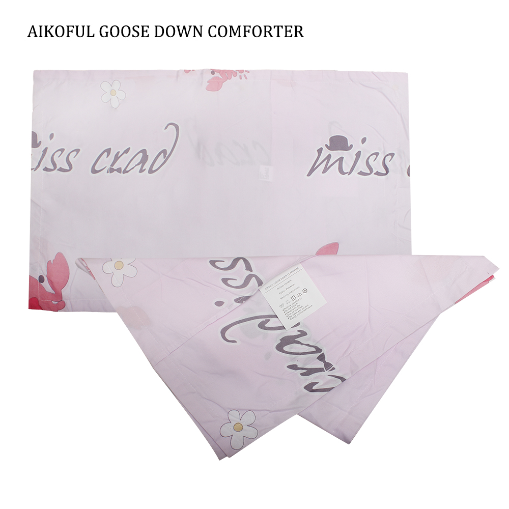 AIKOFUL GOOSE DOWN Pillowcase 20x30 inches, one pair of adult washed cotton pillowcases, bedding