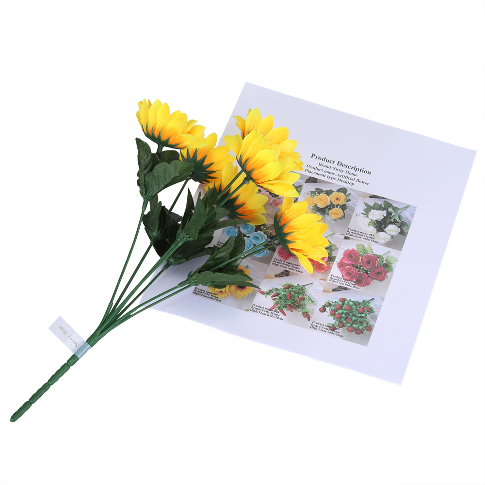 Swity Home Artificial sunflower bouquet can be used in living room, office and wedding.