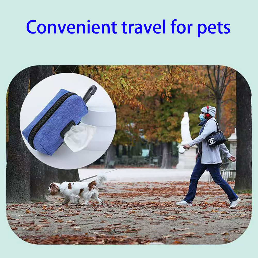 Umbrotiger Pet accessories,Canvas bag is used to store disposable bags for pet garbage bags, dog walking storage bags, dog poop bags