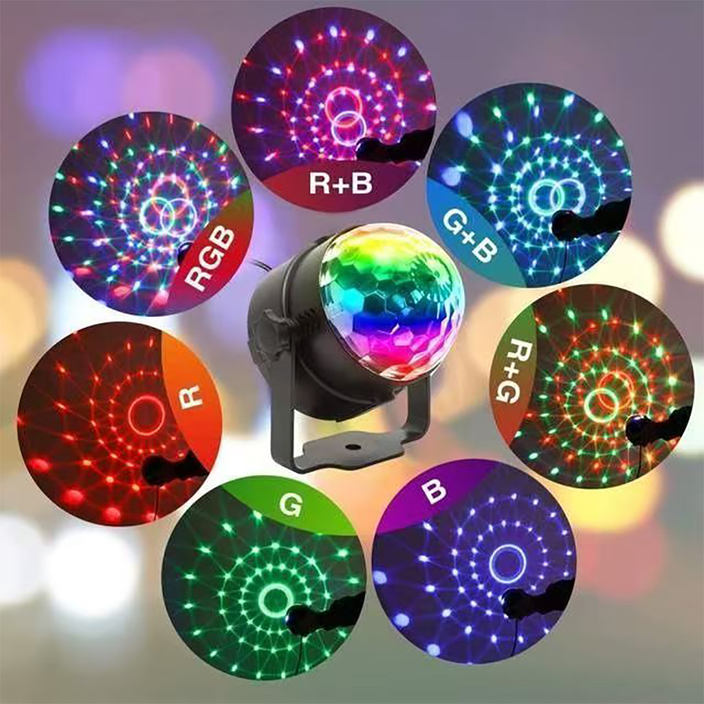 TOCCOOL Rotating Lights,arty Lights,Party Lights,Disco Ball Party Lights DJ Light with 7 Colors,for Home Room Dance Parties Karaoke Halloween Christmas Birthday Decorations