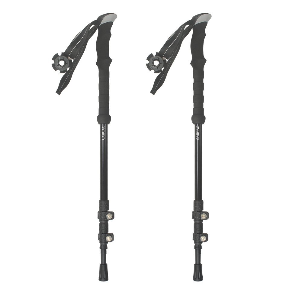 CAIRIAC Hiking sticks, hiking equipment, extendable, ultra clear, foldable outdoor hiking equipment