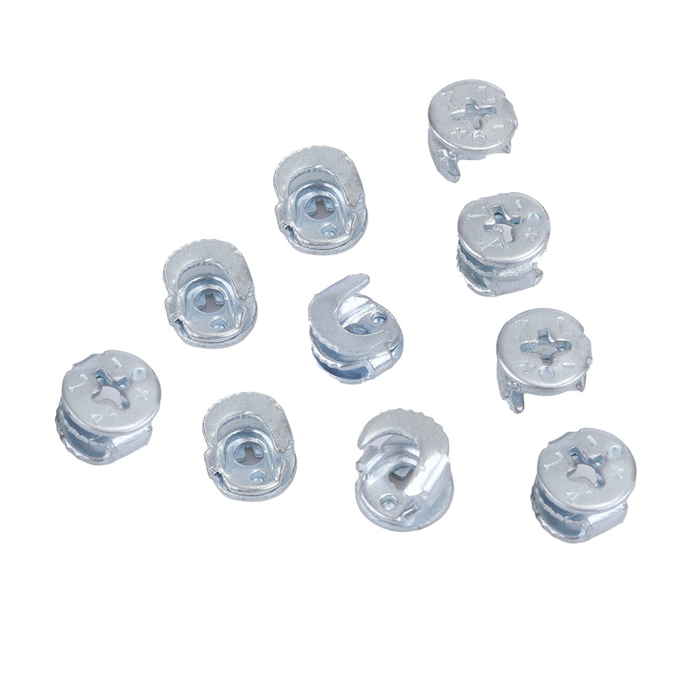 TresCasa Furniture fittings of metal Silver Tone Metal Cam Fittings Connectors for Home Essential,10 Pcs.