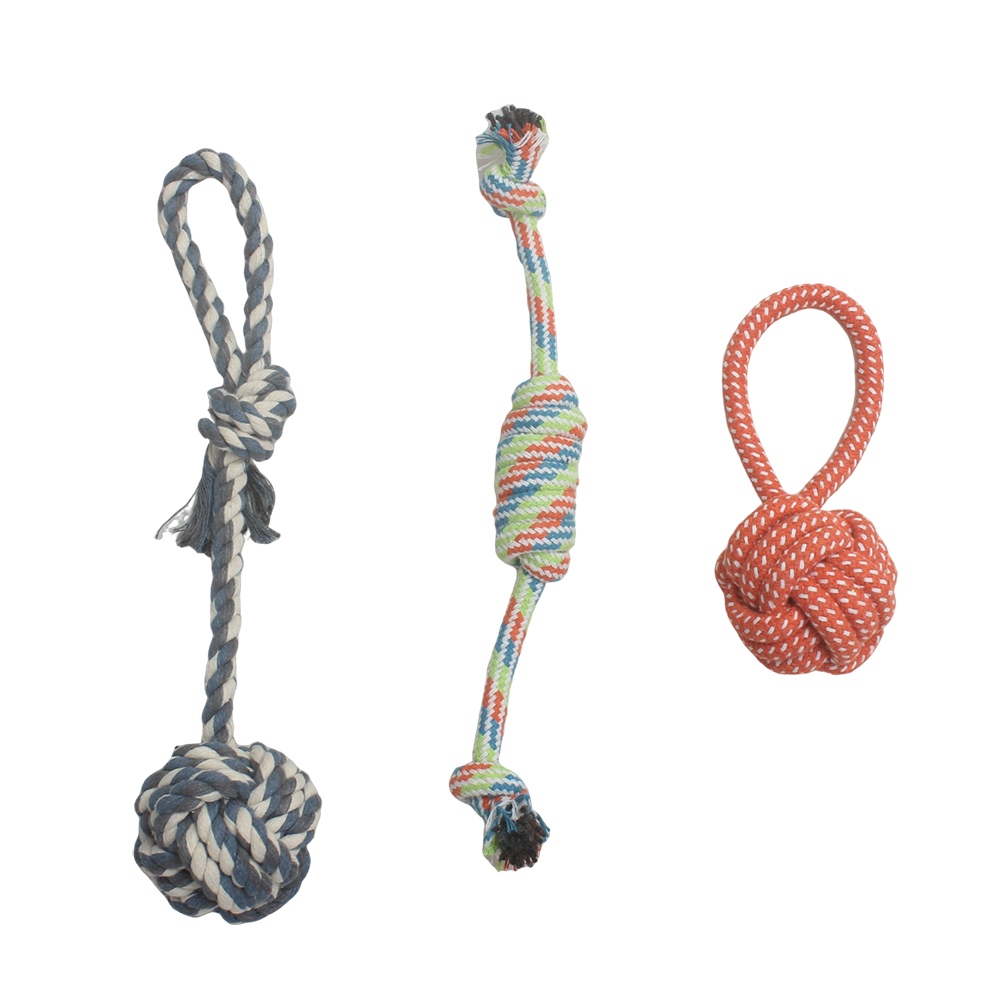 VetaSure Pet Toys Made of Rope,Grinding Teeth,Tear Resistant Cotton Rope,Woven Knot Toys,Pet Supplies