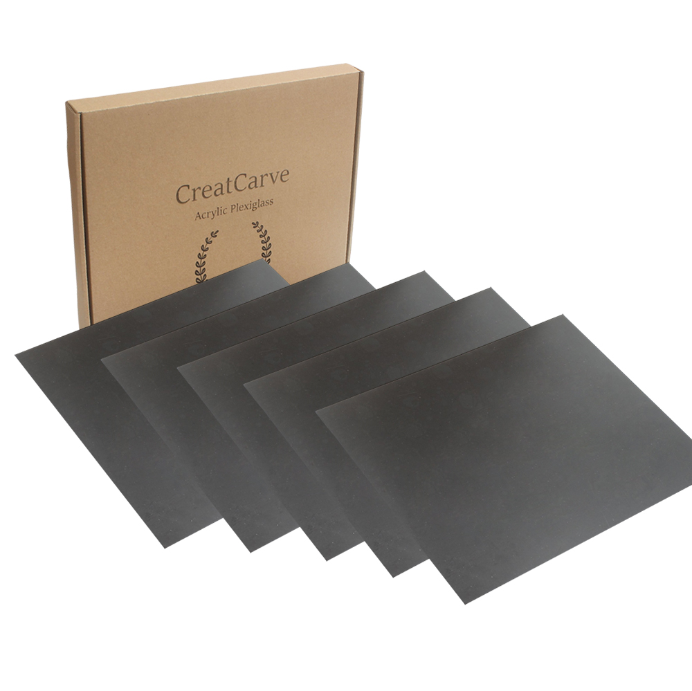 GreatCarve Acrylic glass, semi-processed;, semi processed black frosted board background board 2MM