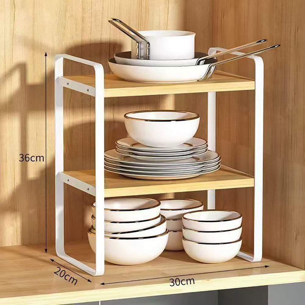 IHOOKS Storage rack, desktop storage rack, double-layer height increasing rack, multifunctional use