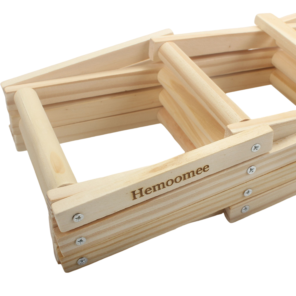 Hemoomee Bottle rack 10 bottle solid wood rack red wine display rack diamond folding bottle rack