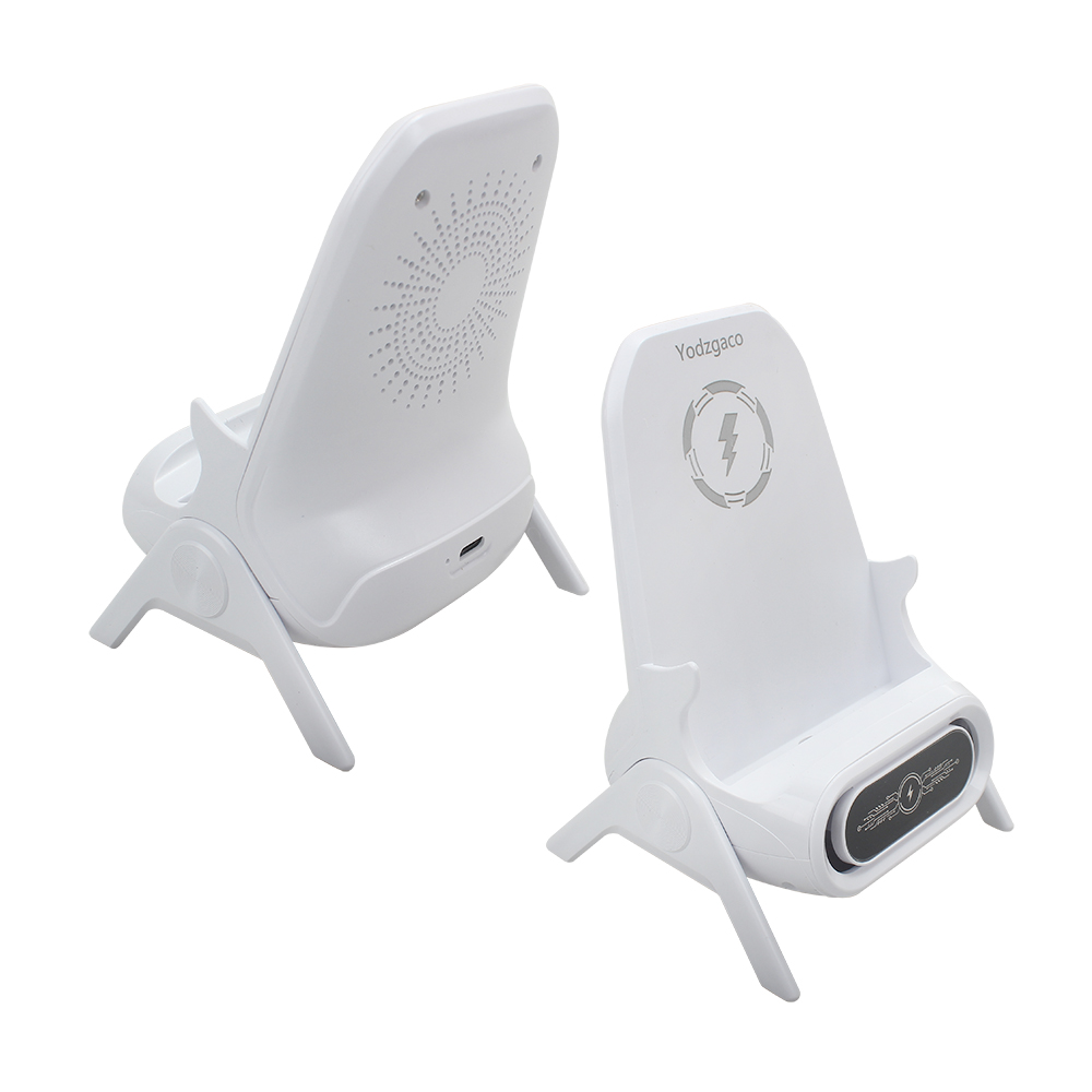 Yodzgaco Chargers for Smartphones,Portable Lazy Mini Chair Wireless Charger,15W Fast Charger,Supply for All Phones (White)