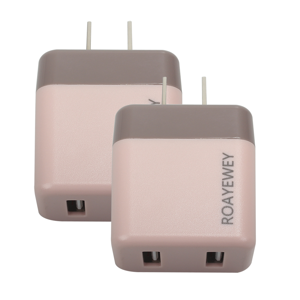 ROAYEWEY Electrical Adapters,USB Wall Charger, Dual Port 2.1Amp Fast Brick Base Adapter for iPad, iPhone, iPod, Samsung Galaxy, Huawei, HTC, LG, Nokia ect