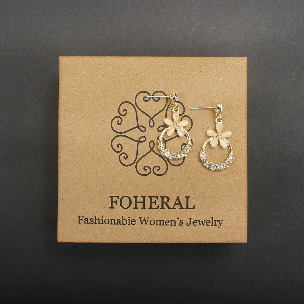 FOHERAL 925 Earrings Silver Needle Flower Earrings and Earrings, Women's Versatile Style