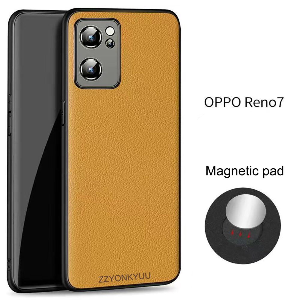 ZZYONKYUU OPPO Reno7 Phone Case Silicone Case Magnetic Suction All Inclusive Anti Drop Phone Case