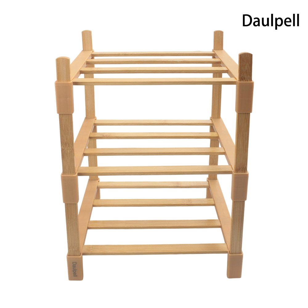 Daulpell Versatile Bamboo Furniture Shelf - 3-Tier Open Design Storage Rack for Toiletries, Towels & Slippers & More Daulpell Versatile Bamboo Furniture Shelf - 3-Tier Open Design Storage Rack for Toiletries, Towels & Slippers & More
