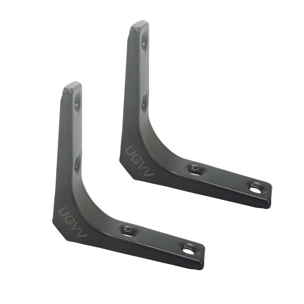 UGVV 3 Inch Heavy Duty Wall Mount Black L Corner Brackets (2-Pack), Fittings of metal for furniture for DIY Shelves, Wood, Shelves, Cabinets UGVV 3 Inch Heavy Duty Wall Mount Black L Corner Brackets (2-Pack), Fittings of metal for furniture for DIY Shelves, Wood, Shelves, Cabinets