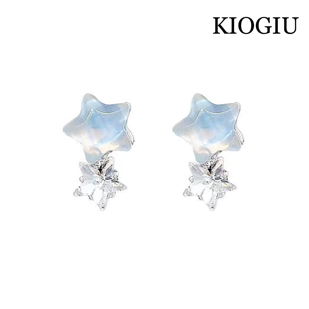 KIOGIU S925 Sterling Silver Post Moonstone Star Drop Earrings,Dainty Studs for Women, Ideal for Daily Wear / Date Nights / Parties & Gifts KIOGIU S925 Sterling Silver Post Moonstone Star Drop Earrings,Dainty Studs for Women, Ideal for Daily Wear / Date Nights / Parties & Gifts