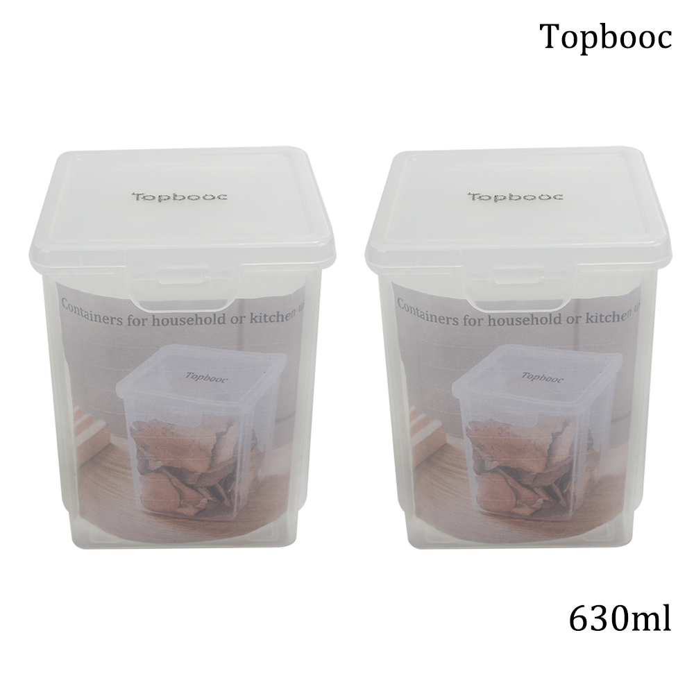 Topbooc 630ml Containers for Household or Kitchen Use,Plastic Airtight Canister for Flour, Sugar, Baking Supplies,Cereal (2-Pack) Topbooc 630ml Containers for Household or Kitchen Use,Plastic Airtight Canister for Flour, Sugar, Baking Supplies,Cereal (2-Pack)