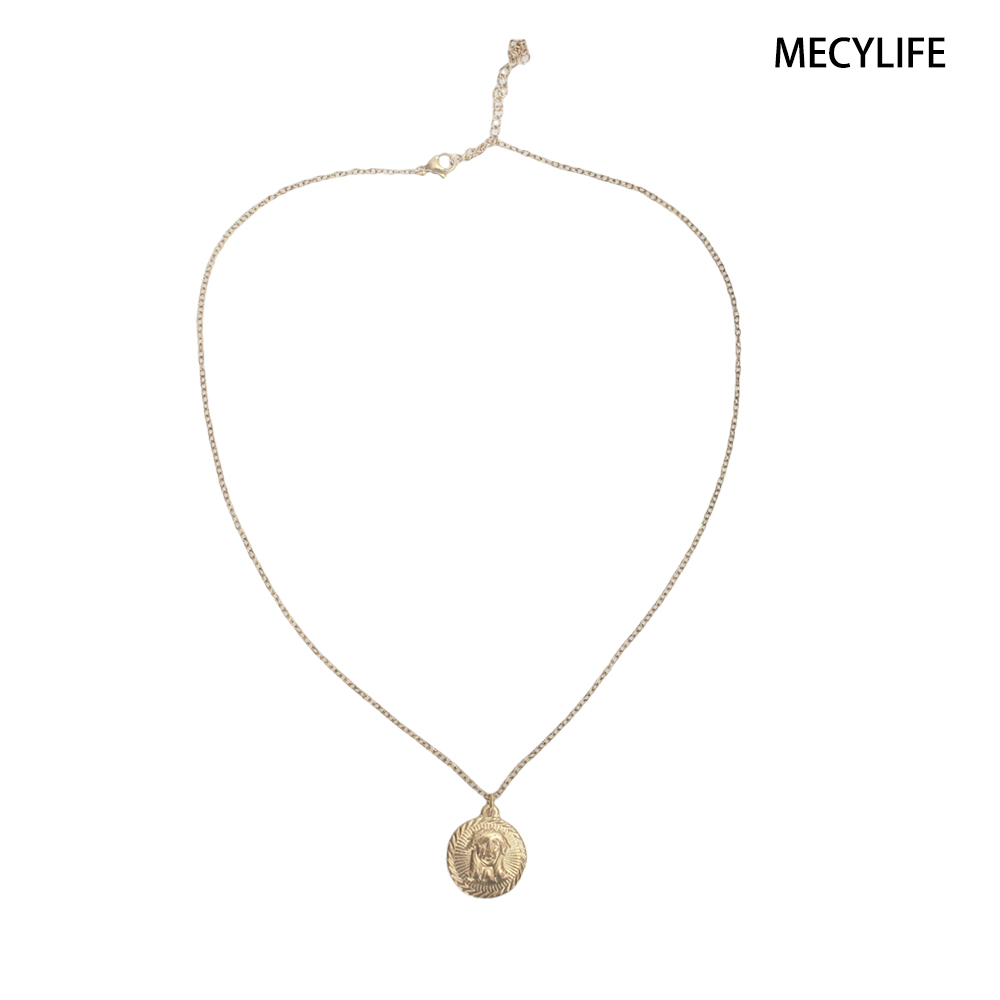 MECYLIFE Necklaces,S925 Sterling Silver with Gold-Tone,Vintage Portrait Coin Necklace, Minimalist & Elegant Collarbone Necklace for Women Girls MECYLIFE Necklaces,S925 Sterling Silver with Gold-Tone,Vintage Portrait Coin Necklace, Minimalist & Elegant Collarbone Necklace for Women Girls